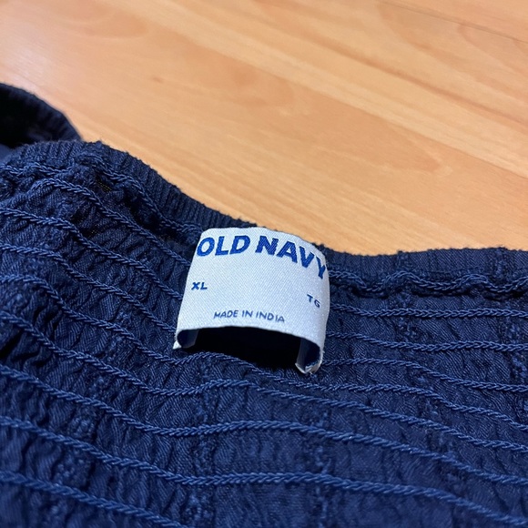 Navy blue wrap top - Picture 3 of 5